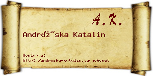 Andráska Katalin névjegykártya