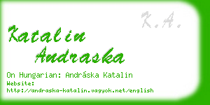 katalin andraska business card